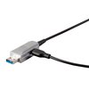 Monoprice SlimRun USB-A to USB-A Female 3.0 Extension Cable - Fiber Optic_ Black 16377